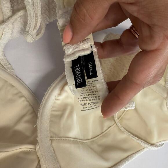 TRIANGL 4 Piece White Bikini Bundle Sz Small - Picture 8 of 9